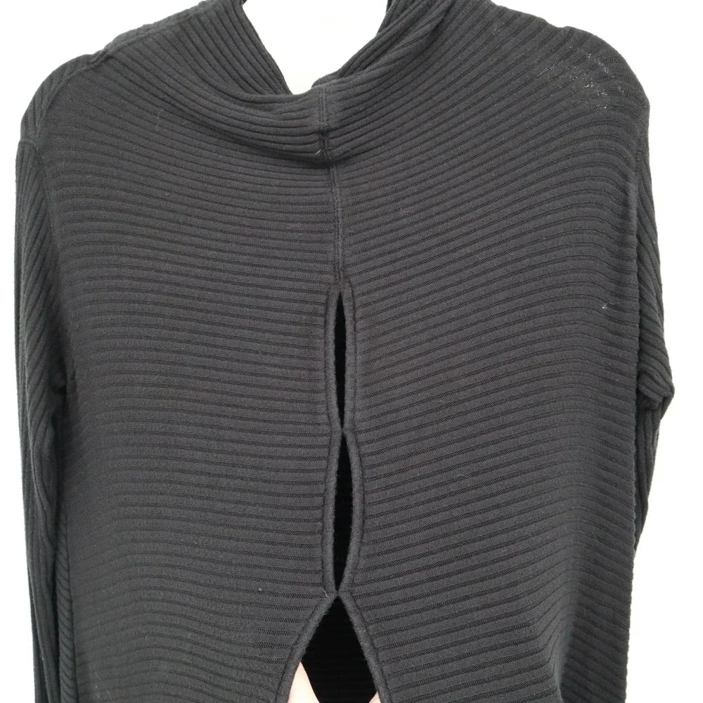 We The‎ Free Thermal Sweater Womens S Black Boho Grunge Slouchy Oversized
